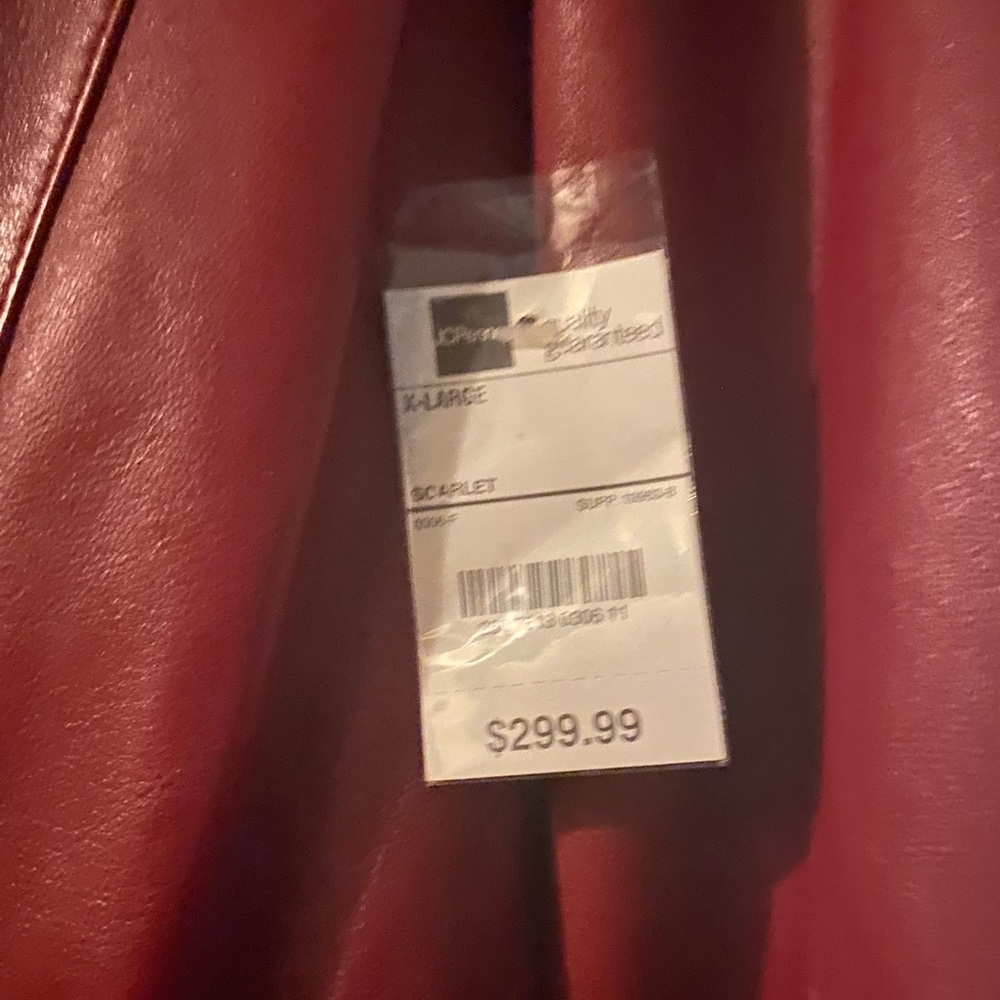 Red leather jacket new